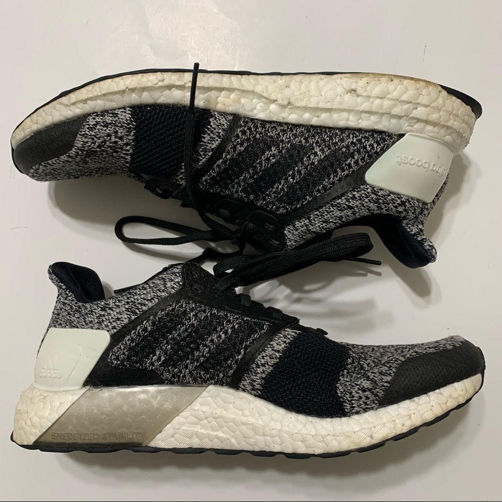 Adidas Ultra Boost ST Black White Oreo PrimeKnit Running CM8273 Men’s Size 7.5 - Picture 4 of 10